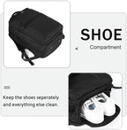 MATEIN Travel Laptop Backpack, Flight Approved Carry on Backpack Shoe Compartment, Large Personal Item Bag Fits 15.6 inch Laptop, Water Resistant Luggage Overnight Weekender Bag, Black