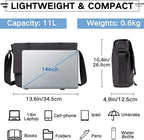VASCHY Messenger Bag,Water Resistant Casual Lightweight Slim Crossbody Shoulder Bag for Men Women Work School for 14in Laptop
