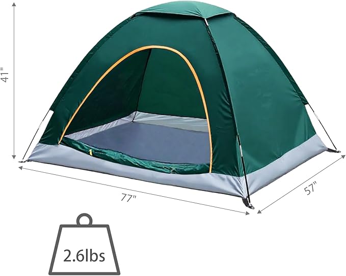 Tent for Camping - Lightweight Backpacking Tent with Rain Fly, Waterproof & Windproof, Easy Setup, Portable Carry Bag - for Hiking, Beach, Outdoor Adventures