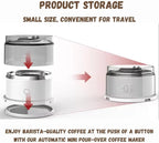 Generic BrewMatic-Smart Automatic Mini Portable Coffee Maker | Single Cup Pour Over Drip Coffee Machine with Filter for Travel, Home, Office, and Kitchen, Small