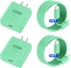 Phone 17 16 Pro Max Charger Fast Charging, 45W USB C Phone 17 16 Super Fast Charger Block with 10ft Long Type C Charging Cable Cord for i.Phone 17 Pro Max/17 Pro/17 Air/17/16/16Pro/16 ProMax-Pink