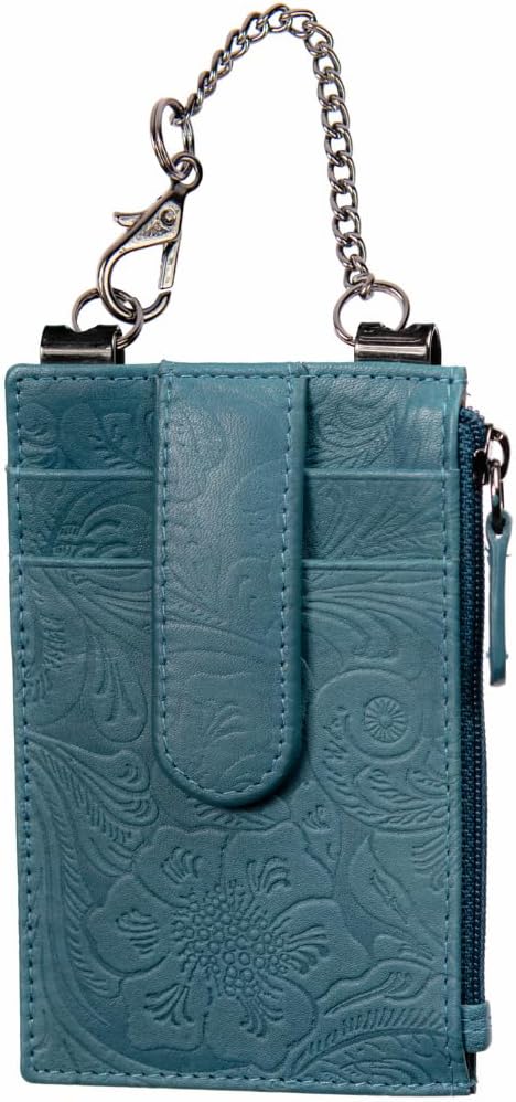 Sidekick RFID Blocking Boot Wallet with Security Chain & Zipper Lock – Genuine Leather Wallets for Men, Travel Wallets Women, Minimalist Leather Card Holder