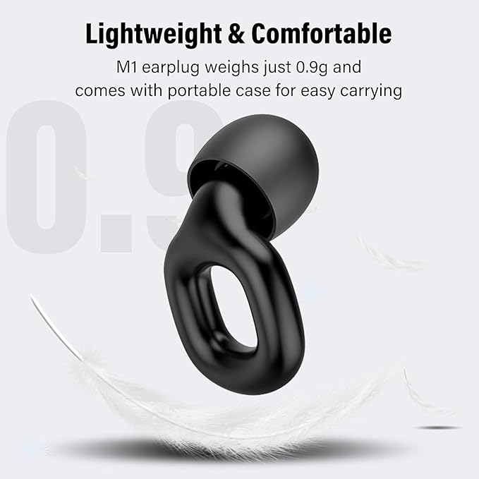 Ear Plugs for Sleeping 35dB Noise Cancelling Silicone Earplugs Single and Double Layer Tips for Side Sleepers Reusable Travel Work Study