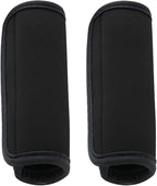 2 Pack Luggage Handle Wraps for Suitcase, Bright Color Comfort Soft Handle Covers (Black)
