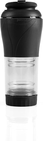 Pressca - Portable Coffee & Tea Maker - Thermal Coffee & Tea Infuser, French Press, Single Serve Coffee Maker, BPA Free - Home & Kitchen Accessories & Utensils - 12 fl oz, Black