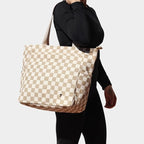 ESVAN Original Floral Tote Bag Large Shoulder Bag with Multi Pockets for Gym Travel Beach Daily Bags