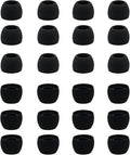 12 Pairs Silicone Replacement Earbud Ear Buds Tips Compatible with 3.8mm to 5.5mm Nozzle Earbuds Earphones, Small Size Black