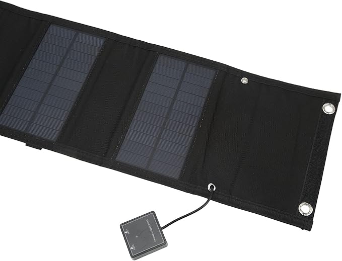 Portable Solar Panel Charger 25W, 5V 2 5A Foldable Solar Phone Charger Kit, 8 Fold Solar Panels with 1 to 3 USB Charging Cable and Climbing Buckle for Outdoor for Tablets and Hiking, Solar Charger