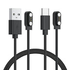 Vancle 2 Pack VeryFit Smartwatch Charger Cable, Magnetic USB Charging Cable for Veryfit Smart Watch ID205L, ID205U, IDW28, ID207, IDW13, IDW15, IDW19, ID208 Plus, ID208BT, ID206 and More