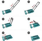 Heavy Duty Folding Cart Portable Trolley for Camping Luggage & Home Use Multi Functional Outdoor Wagon Foldable Hand Truck (Blue)