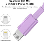 10ft iPhone Charger, [Apple Certified] Long Apple Charging Cord,10 Feet Original Lightning to USB Cable,10 Foot iPhone Charging Cable for iPhone 14 Pro Max/14/13 Pro/12 Mini/11/XS/XR/8/7/6S/5/SE,iPad