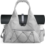 Forestfish Gym Bag For Women With Yoga Mat Holder & Shoe Compartment & Wet Dry Storage Pocket & Adjustable Strap