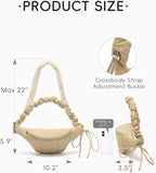WESTBRONCO Puffer Fanny Packs for Women Small Crossbody Sling Bag, Nylon Quilted Belt Bag for Travel Hiking Running Waist Bag with Adjustable Strap