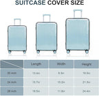 Krute Disassembly-Free Suitcase Cover 20 inch Luggage Cover PVC Waterproof Dustproof Anti-Scratch Transparent Travel Suitcase Protectors