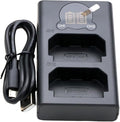 Dual Slot Fast Charger for NP-FZ100 Battery, Compatible with ZV-E1/A7M4/A7M3/A7C/A7R3/A7R4/A6600/A6700, Micro USB and Type-C Dual Charging, Portable Outdoor Design, Efficient Safety Protection