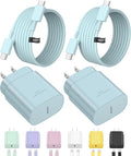Type C Charger Fast Charging for iPhone 17 16 15,10FT USB C Samsung Chargers Block 25W Super Fast Chargers for Samsung Galaxy S25/S24 S23/iPhone Air/17/17 Pro Max/iPhone 16/16 Pro Max/15 Pro Max(Blue)