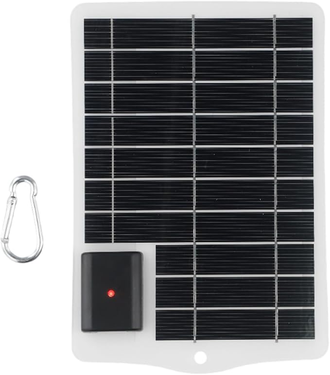 Minhe Portable 5W USB Solar Charger Panel For Outdoor Use, Efficient Charging Solution For Mobile Phones And Tablets(white)