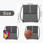 Drawstring Backpack Large Sports Draw String Bag for Men and Women (Urban Gray)