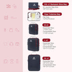 PFEYRPK Lightweight Compression Packing Cubes for Suitcases, Compressible Expandable Travel Packing Organizer with Clear Toiletries and Backpack Bag, Travel Essentials for Carry on Luggage 7 Set