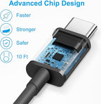 iPhone 17 16 15 Charger Fast Charging 10FT - 20W USB C Charger Block with 10FT Type C to C Cable Compatible with iPhone 17/17 Pro/17 Pro Max/Air/16/16e/15, iPad Pro, iPad Air (Black)
