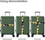 Luggage Straps for Suitcases TSA Approved Easy Pack Organized Suitcase Strap, Luggage Strap, Luggage Belt Strap, Bag Straps for Luggage. Buckle Straps Travel Accessories (Camo)