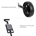 Alomejor Foldable Trolley, Lightweight Sturdy 2 Wheel Push Pull Cart with Detachable Silent Wheels, for Holding Bag Up to 40kg