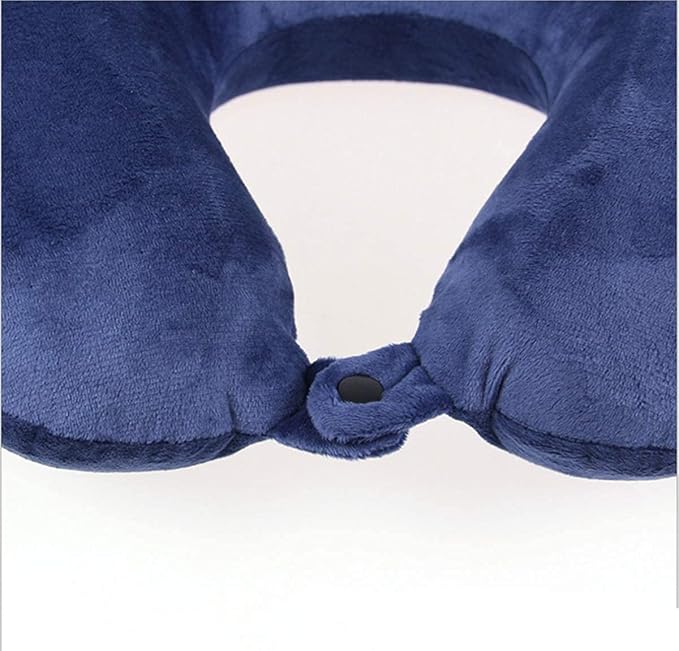 GDEOUP Travel Pillow - Memory Foam Neck Pillow Support Pillow,Luxury Compact & Lightweight Quick Pack for Camping,Sleeping Rest Cushion (Navy Blue)