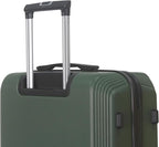 3-Piece Luggage Set 3 (20"/24"/28"), Hardside Suitcases with 8 Spinner Wheels, Scratch-Resistant ABS Shell, set2, set3 Travel Suitcase, TSA Lock (Minimalist Design, Green)