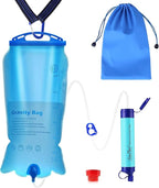 SimPure Gravity Water Filter, Portable Gravity-Fed Water Purifier with 3L Bag, Tree Strap, BPA Free Survival Gear and Equipment for Camping Hiking Emergency Preparedness