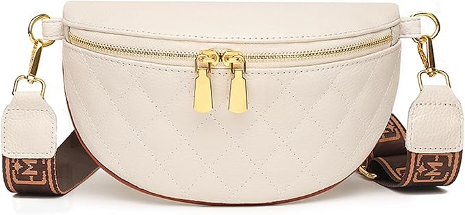 Eslcorri Small Crossbody Sling Bag for Women Trendy - Fanny Packs Leather Chest Belt Bum Bag Anti Theft Purse for Travel