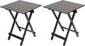 SUNNYFEEL Folding Camping Table - Lightweight Aluminum Portable Picnic Table, 18.5x18.5x24.5 Inch for Cooking, Beach, Hiking, Travel, Fishing, BBQ, Indoor Outdoor Small Foldable Camp Tables