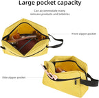 Icramsy Travel Toiletry bag Toiletry bag for women men Hanging Cosmetic bag Travel accessories for Women Men (Yellow)
