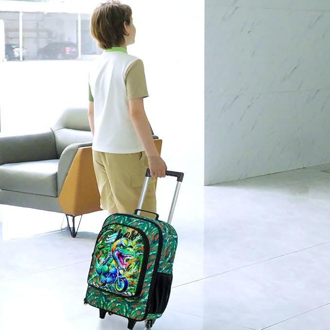 KLFVB Kids Luggage for Boys Girls, Cute Rolling Wheels Suitcase for Toddler, Children Travel Carry on Suitcase