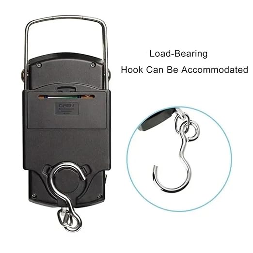 50KG Portable Luggage Scale with Measuring Tape, 8-Pack High-Precision Digital Handheld Electronic Scale for Travel, Fishing, and Weight Measurement
