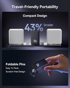 Baseus 100W USB C Charger Block, 3-Port Foldable Compact PPS Wall Charger, Fast Charging Power Adapter for MacBook Pro/Air, iPad, iPhone 17 Pro Max/Air, Galaxy S24, Steam Deck & More