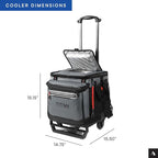 Titan by Arctic Zone Collapsible Wheeled Soft Sided Cooler with Detachable Rolling AT Cart, Insulated Bag with Leak Proof Lining, for Travel, Beach, Picnic, 60 Can Capacity