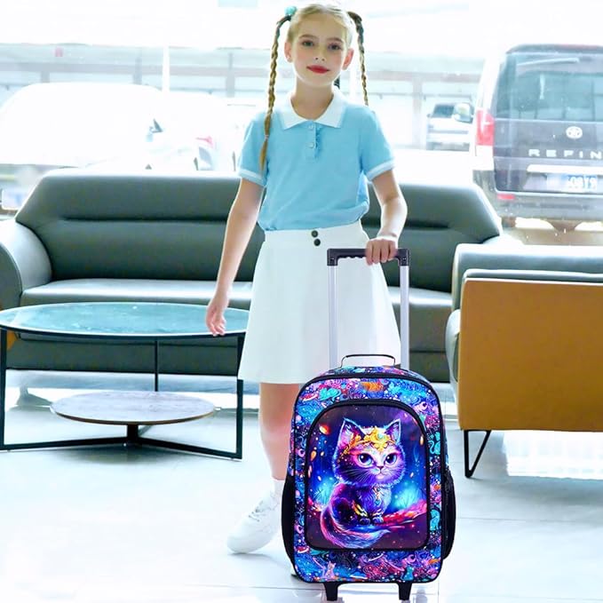 WZLVO Kids Luggage for Boys and Girls, Cute Dinosaur Unicorn Rolling Wheels Suitcase for Toddler Children
