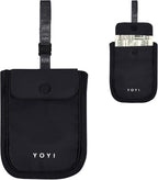 YOYI YOYI RFID Undercover Bra Wallet,Travel Pouch,Secret Pocket - Credit Cards & Money & Valuables with Adjustable,Elastic Strap Suitable for All Bra Sizes