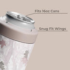 HydroJug Standard Can Cooler - 2-in-1 Insulated Can Cooler Cup - Stainless Steel Can Holder with Non-Slip Rubber Base - Screw-Top Lid - Dishwasher Safe - 16oz, Camo