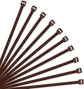 XINGO 10 Inch Cable Zip Ties (500 Pack), 40 Lbs Tensile Strength-Heavy Duty, Self-Locking Nylon Plastic Nylon Wire Ties for indoor and outdoor use(Brown)