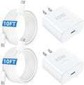 45W USB C iPhone 17 16 Pro Max Charger Block Type C iPhone 16 17 Super Fast Charger with 10 FT Long Type C Fast Charging Cable Cord for iPhone 17 Pro Max/17 Pro/iPhone Air/17/16//16 Pro Max/15/Samsung