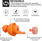 LYSIAN High Fidelity Concert Ear Plugs, 23dB Noise Reduction Musician Earplugs for Concerts, Festivals & Raves, Reusable Soft Earplugs with Aluminum Case, 2 Pairs Orange