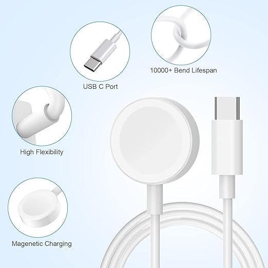 Fast Charge for Apple Watch Charger, 10FT Extra Long iWatch Charger Cable Portable Wireless Fast Charging Cord & 20W USB C Charger Block Plug Compatible with Apple Watch Series 10/9/8/7/SE/6/5/4/3/2/1