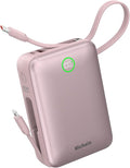 Hichain Portable Charger 20000mAh Power Bank 35W Power Bank Fast Charging Battery Pack with Dual in Cables Compact Battery Bank with Digital Display for iPhone Android Portable Phone Charger Pink