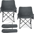 HaSteeL Camping Chair for Adults, Compact Folding Portable Chairs Set with Side Pockets for Outdoors Fishing, Hiking, Backpacking, Picnic, Beach, Travel, Supports to 250lbs, & Storage Bags (Grey)