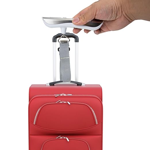 Digital Luggage Weight Scale with Tape Measure Portable Electronic Travel Luggage Scale for Suitcase Weighing to 50kg for Travel and Shipping