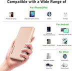 2-Pack Portable Charger, Slimmer 10000mAh Power Bank, USB C in&Out Fast Charging Battery Pack, External Portable Power Bank for iPhone Tablet Samsung Pixel Headphones etc (Blue&Pink)