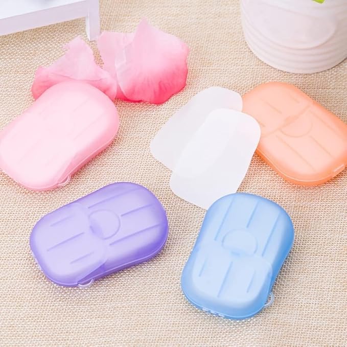 5 Boxes 500 Sheets Disposable Soap Paper Hand Cleaner Fragrance Mini Color Soap Paper for school Indoor, Outdoor, Travel, Camping Hiking Shampoo