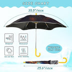 ALAZA Kids Umbrella Stick Umbrellas Cute Umbrella for Boys Girls Toddler UV/Sun Rain Windproof