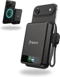 10K Magnetic Power Bank, Black, Qi2 Certified 15W Wireless Charger, LCD Display, Solid-State Battery for Safer Travel, Ultra-Slim USB-C Fast Charging Portable Charger for iPhone 17/16/15